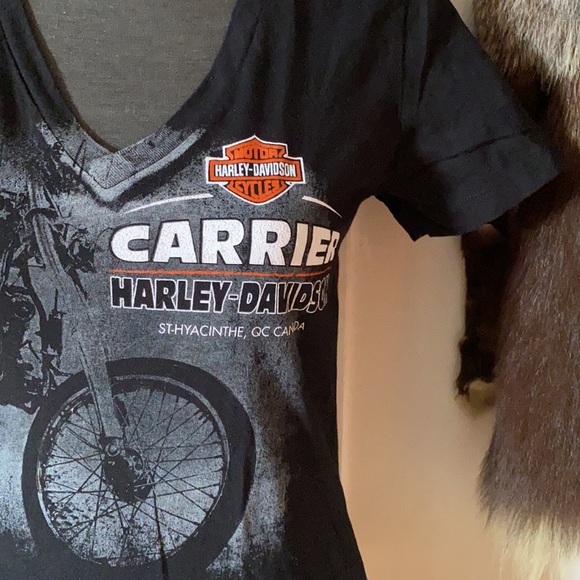 Harley Davidson & Moët fitted tshirt lot S-M - Picture 3 of 9